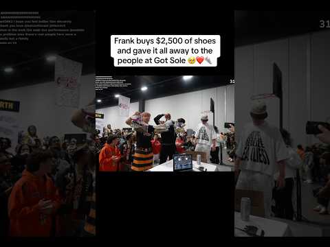Frank gives away $2,500 of free shoes away 🥹❤️