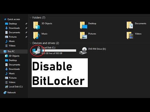 Как отключить BitLocker в Windows 10