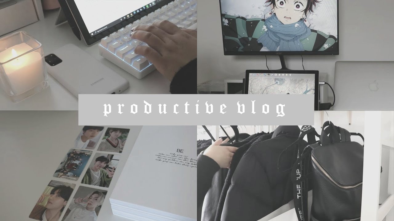 продуктивный видеоблог [смотрим аниме, распаковываем BTS, обязательно с розыгрышами m2u, чистим и...