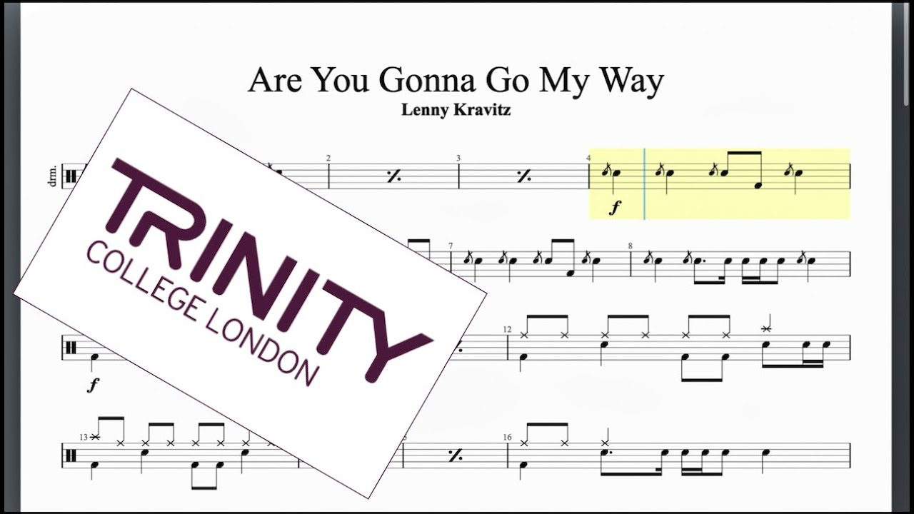 Are You Gonna Go My Way Trinity Grade 3 Drums