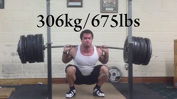 306kg/675lbs ATG Pause Squat - no belt, no knee sleeves