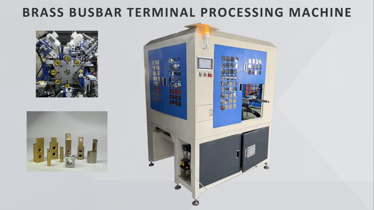 Vertical copper busbar terminal processing machine: designed for integrated, multi-step machining