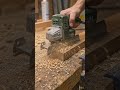 TINY PLANER EATS THIS WOOD EDGE #microtools #woodworking #minisatisfying