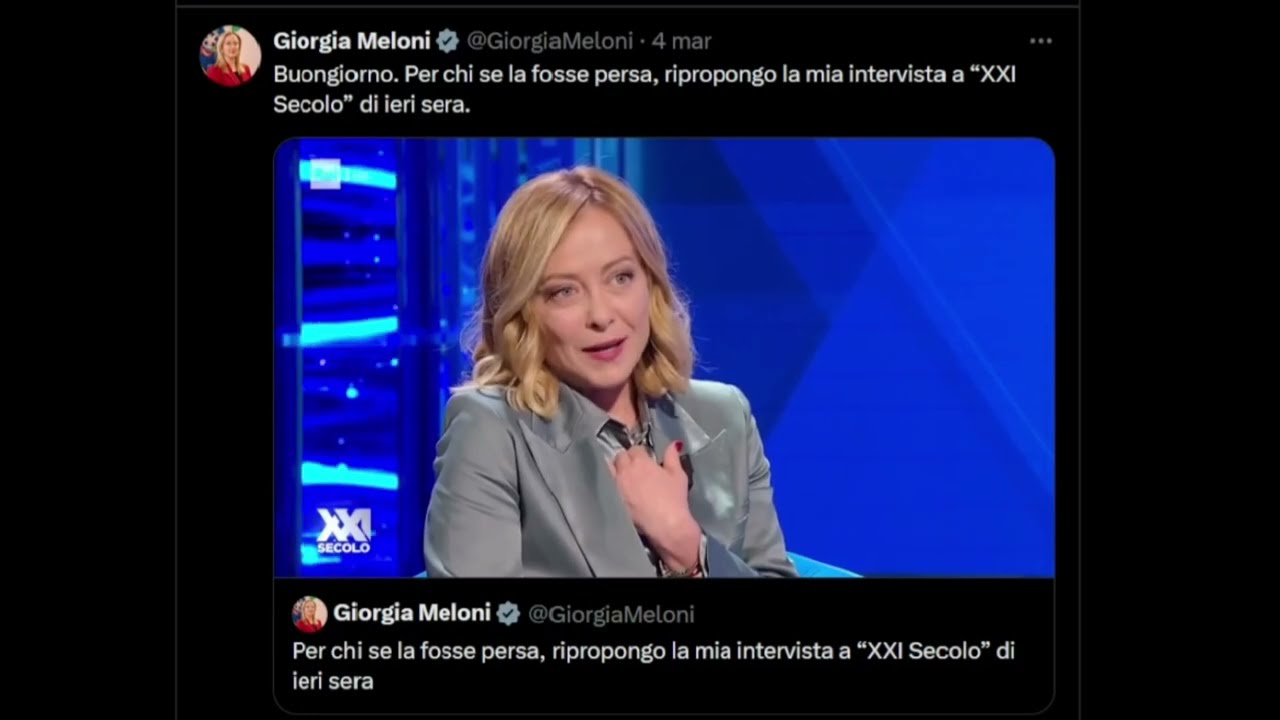 Dalla pagina ufficiale di Meloni: "La pressione fiscale aumenta perché c'è più gente che lavora".