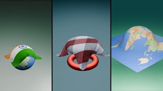 🌍 Cloth, Flags & World Map Falling on Earth | Different Weights Simulation | Blender 3D Animation