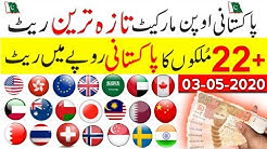 Pakistan open market exchange rate,USD to PKR,dollar buying selling price,currency rates,3 May 2020,