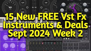 15 Best New FREE VST Effect Plugins, Vst Instruments, Sample Packs & Deals - SEPTEMBER 2024 Week 2