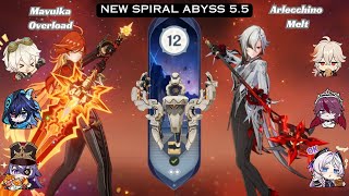 Mavuika Overload Arlecchino Overload Melt Dominate Spiral Abyss 5.5 C2 C0 Showcase