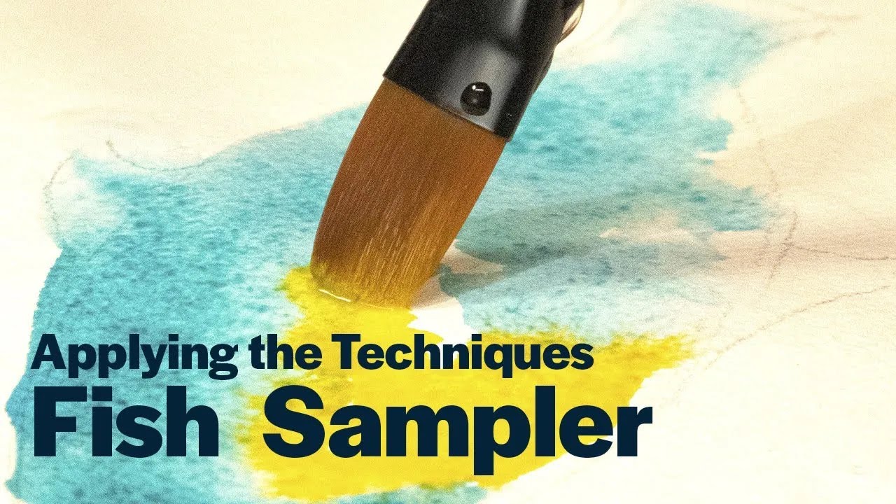 Using Easy Painting Techniques to Paint Expressive Watercolours of Fish.