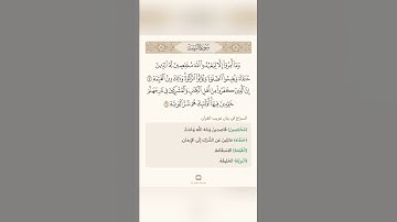 السراج في بيان غريب القران سورة البينة تلاوة الشيخ سعد الغامدي