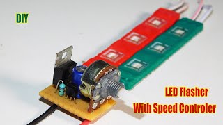 How To Make 12v LED Flasher With Speed Regulator - TechSaw