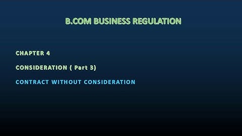 Expeption to the rule "No contract without consideration"