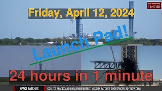 SpaceX Launch Pad Daily Timelapse [04-12-2024] #starship #falcon9 #timelapse