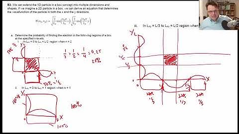 Regional probabilities and energy levels of a 2D particle in a box Su 2 B2