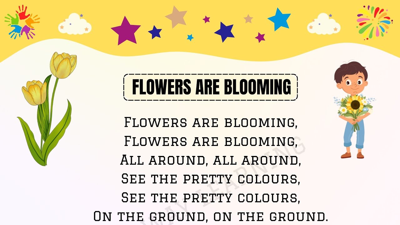 Flowers are blooming | Flowers are blooming rhymes | English Nursery Rhymes 