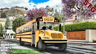 GTA 5 REAL LIFE MOD #713  LET'S GO TO WORK!!!(GTA 5 REAL LIFE MODS) SCHOOL BUS