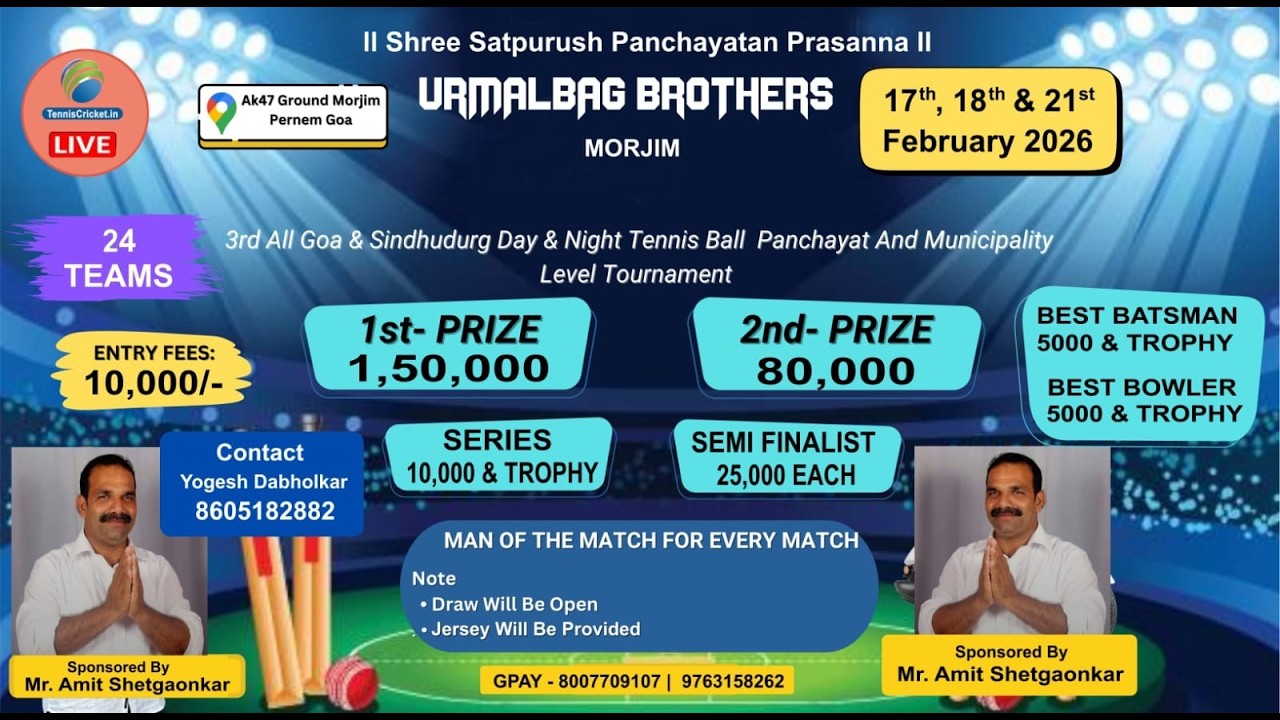 🔴Urmalbag Brothers 2026 || Morjim || Day 2