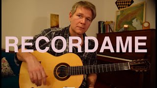 RECORDAME (Remember me) - Solo Guitar Version by David Plate