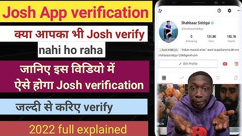 how to verify josh account | Josh verification problem | जोश verify क्यों नहीं कर रहा ? 2022 🔴