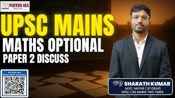 UPSC Maths Optional 2025 Question Paper 2 Review Sharath Sir Plutus IAS