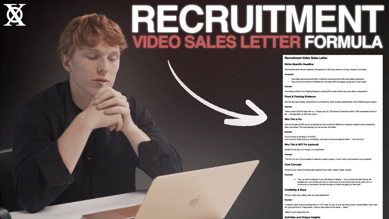 How to write a Recruitment Video Sales Letter (for D2D)