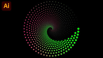 How to Create Dotted Spiral Vortex  |  Adobe illustrator Tutorial