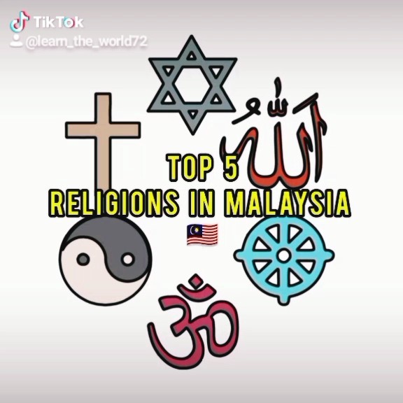 Top 5 religions in Malaysia 🇲🇾☪️☸️✝️🕉️ #religion #islam #buddhism #christianity #hinduism #malaysia