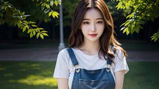 [4K lookbook] Outfit Of The Day | 새로운 시작! 귀여운 데님 멜빵바지(오버롤) OOTD 🌟👖