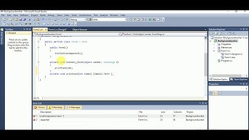 Backgroundworker using c#