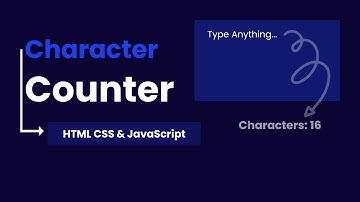 Character Counter Mini App | Using Html Css & JavaScript.