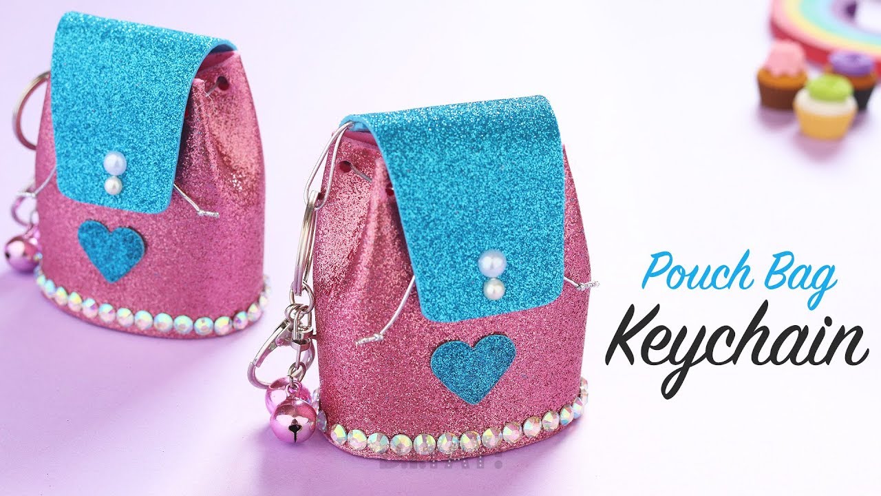DIY With Me, Cutest Bag Charm Keychain Making, Easy Bag making, How make  a bag
