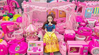 18 Minutes Satisfying with Unboxing Barbie Princess Pink Kitchen, Rock Bed Play Set Review Toys｜ASMR