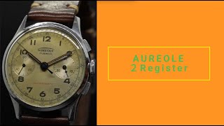 極美品◎箱付AUREOLE オレオール メンズ ムーンフェイズヴィンテージ腕時計 AUREOLE[オレオール] AUREOLE ツーレジスター Ref