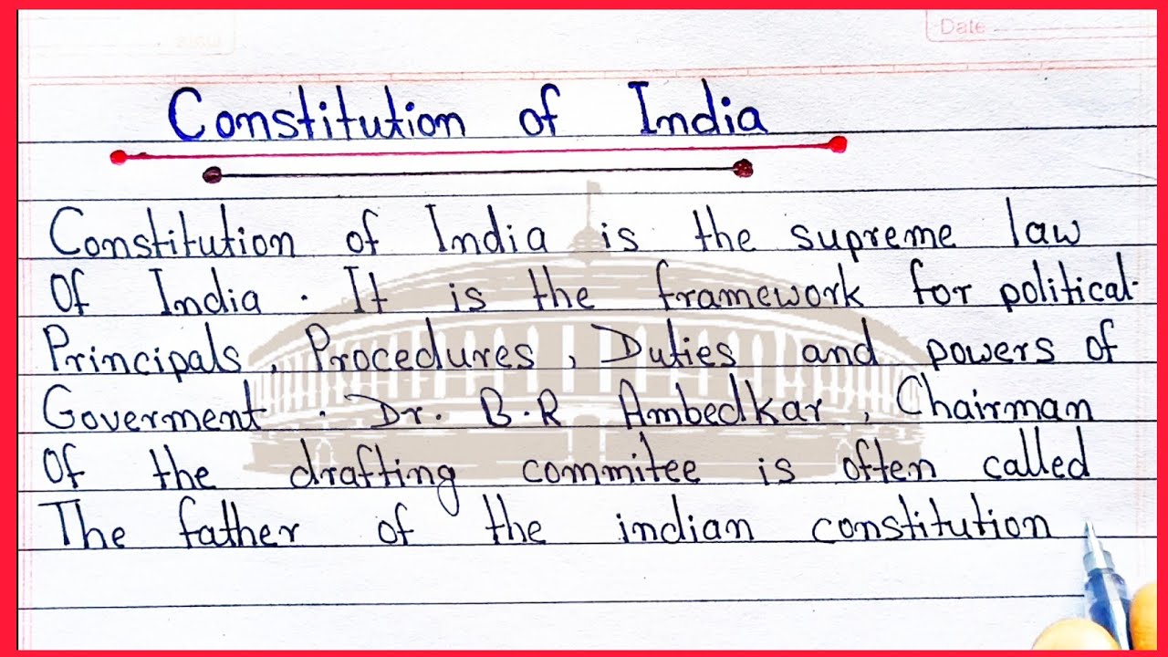 indian constitution day essay in english