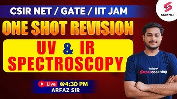 CSIR NET Dec 2023 | GATE 2024 | IIT JAM | One Shot Revision | UV & IR Spectroscopy | Arfaz Sir