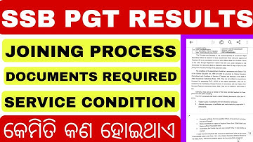 SSB PGT RESULTS: JOINING PROCESS, DOCUMENTS REQUIRED & SERVICE CONDITION