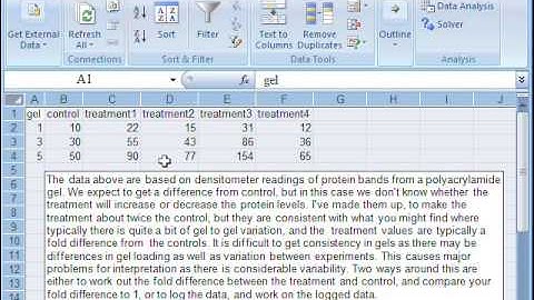 Randomised Block ANOVA in Excel 2003