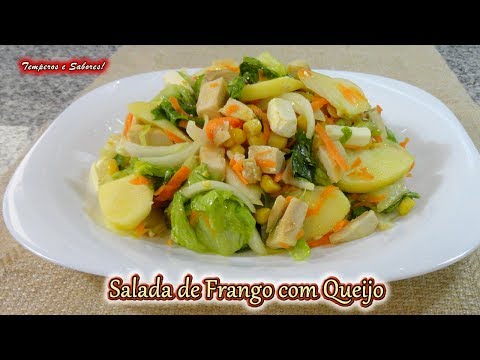 Vídeo: Deliciosa Salada De Frango Com Queijo