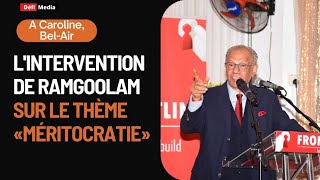 Intervention de Ramgoolam à Bel-Air lors d'un forum autour du thème "Meritocracy"