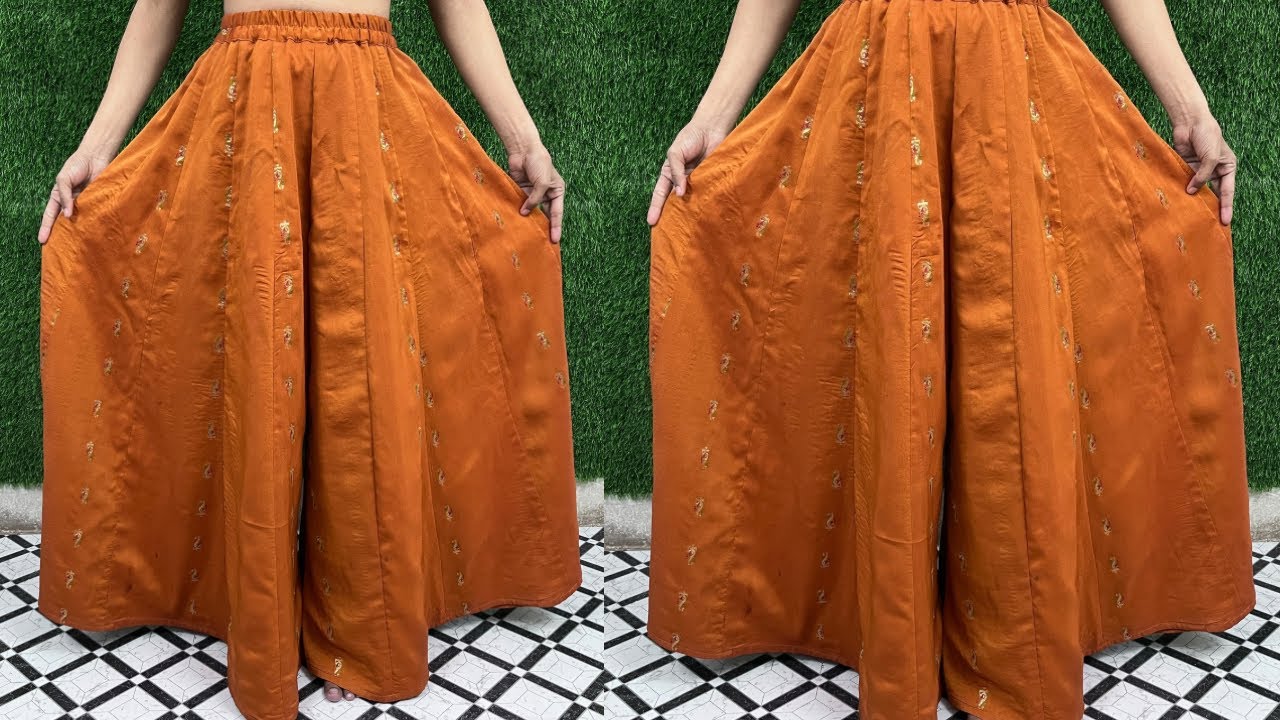 Panel Palazzo Cutting And Stitching | 16 kali Palazzo | Very Easy Method