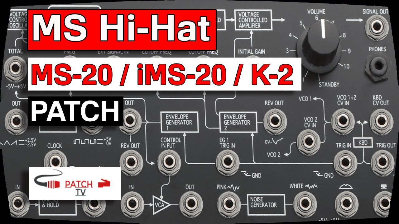 ° MS Hi-Hat ° Patch For Korg MS-20 (MS-20 Mini, iMS-20 or Behringer K-2)