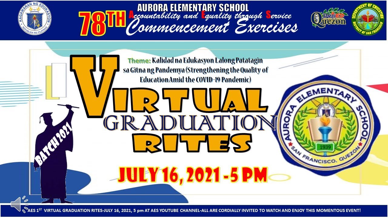 PART 1 - AES Virtual Graduation Ceremony// Class of 2021 - YouTube