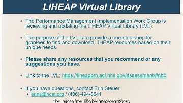 Accessing and Using LIHEAP Performance Management