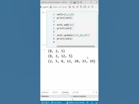 How to Add Elements in a Set | Python Tutorial for Beginners: - YouTube