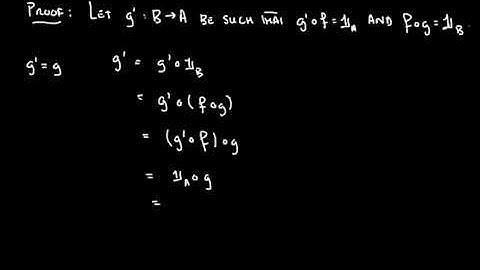 Unicity of the Inverse Function and Definition of Invertible Function