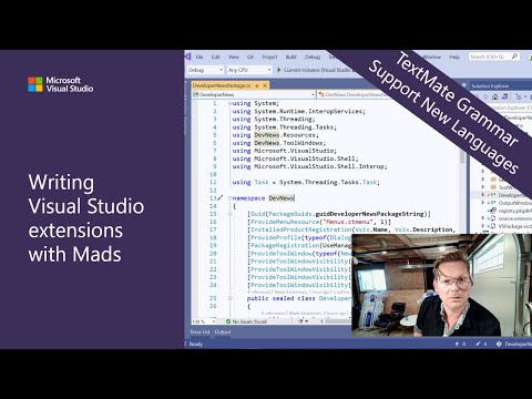 Mads로 Visual Studio 확장 작성-TextMate 문법 파일로 새 언어 지원