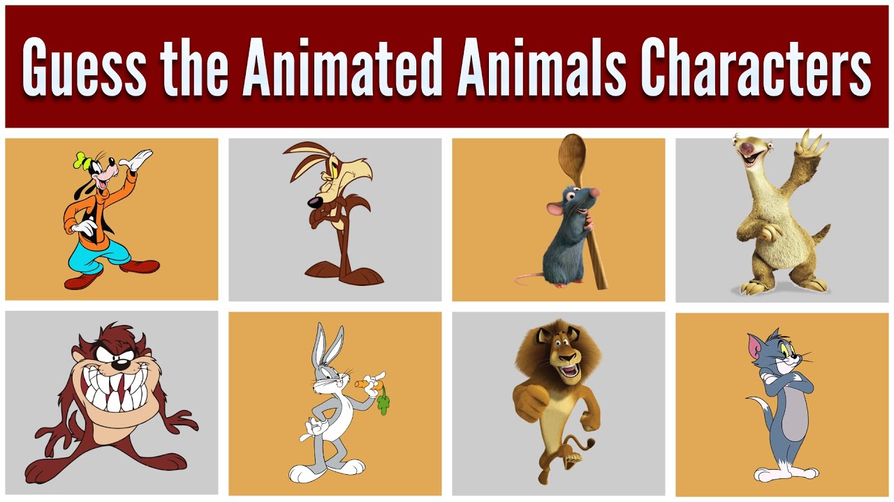 Guess the Animated Animals Characters: TV Shows & Movies | Quiz Broker