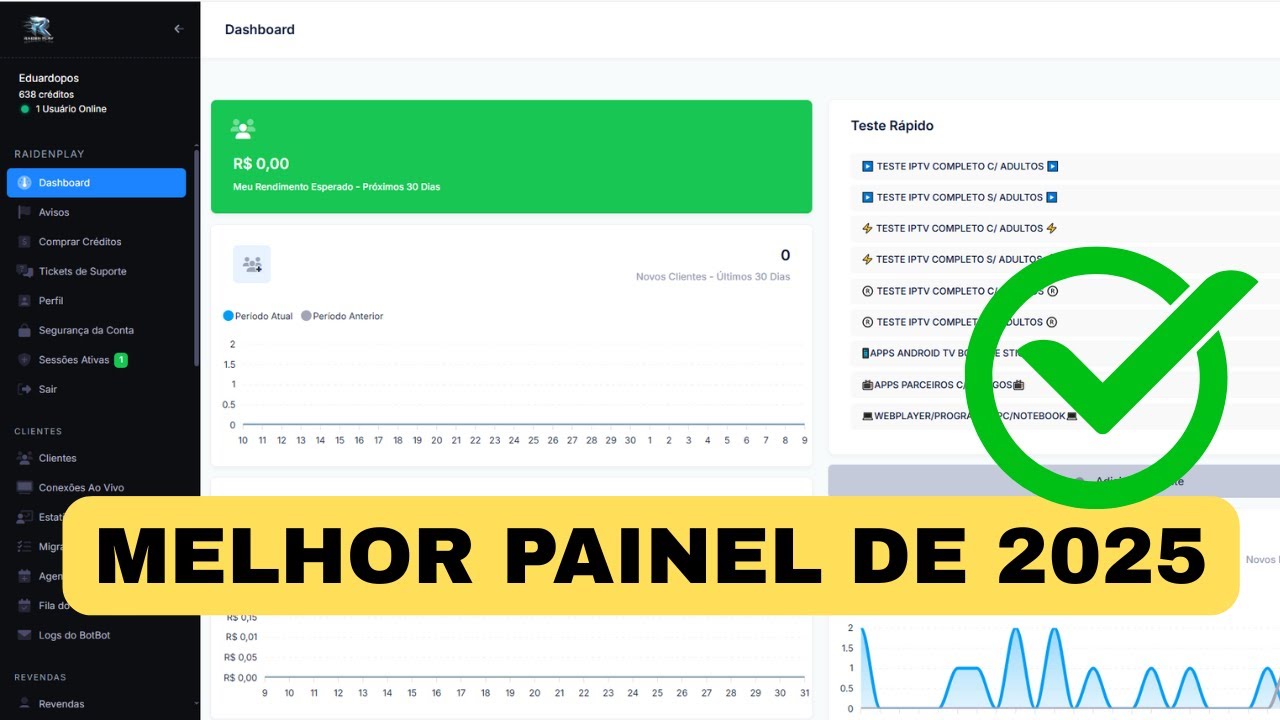 🚀 PAINEL IPTV 2025 - REVENDA COM OS MELHORES SERVIDORES + MATERIAL DE VENDAS!