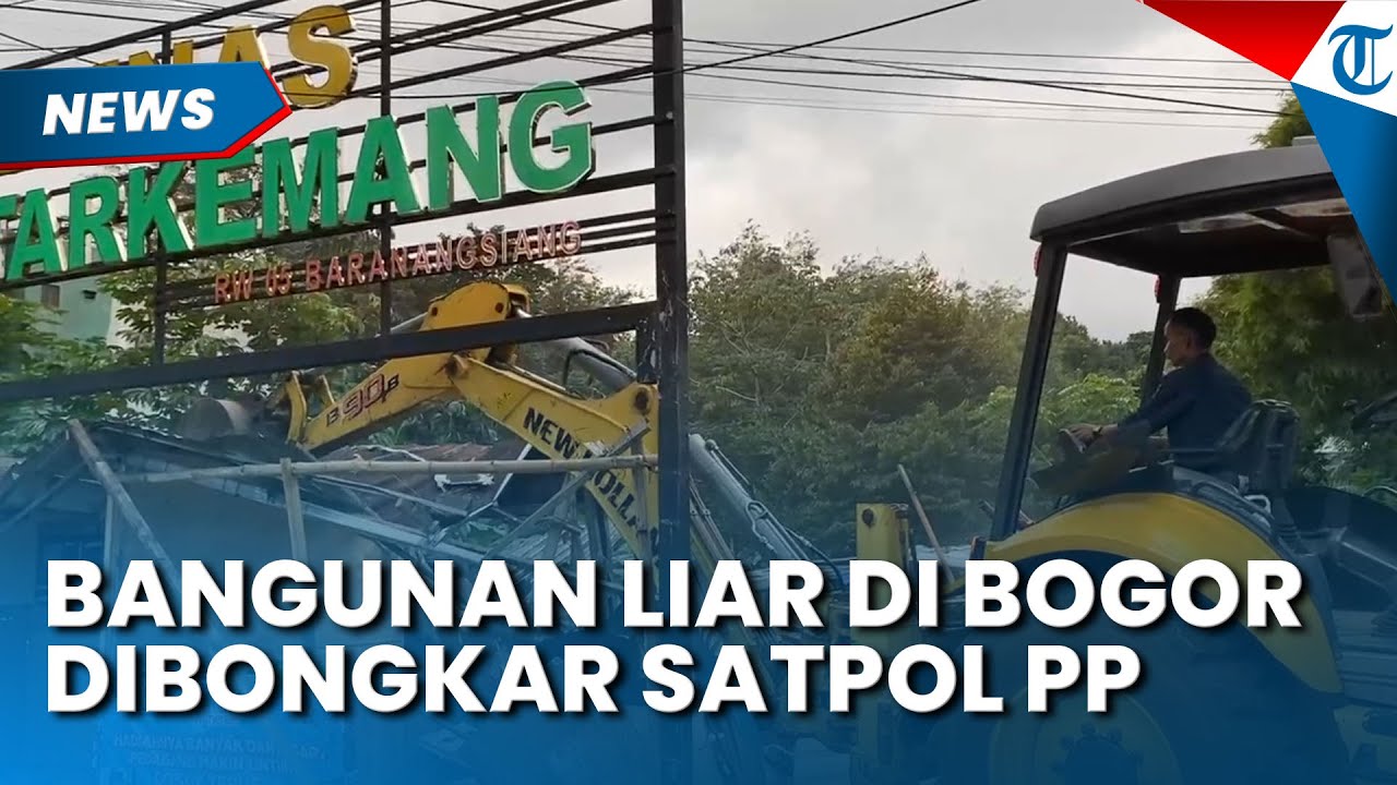 WAJAH BARU Kawasan Jembatan Balai Binarum Bogor, Bangunan Liar Kini Dibongkar Satpol PP
