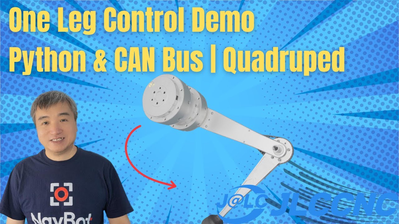 MIT cheetah One Leg Control Demo (Python & CAN Bus | Quadruped)